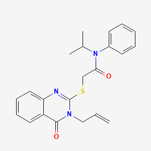 2-{[4-oxo-3-(prop-2-en-1-yl)-3,4-dihydroquinazolin-2-yl]sulfanyl}-N-phenyl-N-(propan-2-yl)acetamide