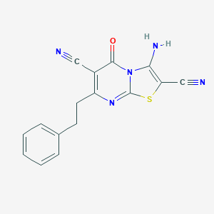 3-Amino-5-oxo-7-(2-phenylethyl)-[1,3]thiazolo[3,2-a]pyrimidine-2,6-dicarbonitrile