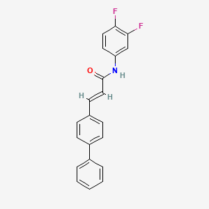 molecular formula C21H15F2NO B2921380 (E)-N-(3,4-difluorophenyl)-3-(4-phenylphenyl)prop-2-enamide CAS No. 882083-92-3