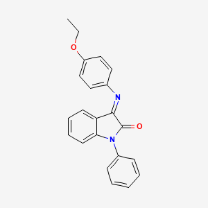 molecular formula C22H18N2O2 B2921382 3-(4-Ethoxyphenyl)imino-1-phenylindol-2-one CAS No. 303984-68-1