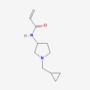 molecular formula C11H18N2O B2921387 N-[1-(Cyclopropylmethyl)pyrrolidin-3-yl]prop-2-enamide CAS No. 2411272-23-4