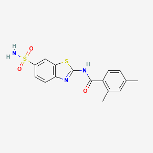molecular formula C16H15N3O3S2 B2921393 2,4-dimethyl-N-(6-sulfamoylbenzo[d]thiazol-2-yl)benzamide CAS No. 887211-14-5