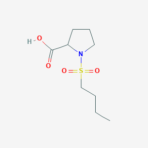 molecular formula C9H17NO4S B2921402 1-(丁烷-1-磺酰基)吡咯烷-2-羧酸 CAS No. 1160562-35-5