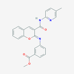 molecular formula C24H19N3O4 B2921405 methyl 3-({(2Z)-3-[(5-methylpyridin-2-yl)carbamoyl]-2H-chromen-2-ylidene}amino)benzoate CAS No. 1327170-78-4