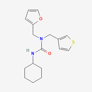 molecular formula C17H22N2O2S B2921408 3-Cyclohexyl-1-(furan-2-ylmethyl)-1-(thiophen-3-ylmethyl)urea CAS No. 1219912-23-8