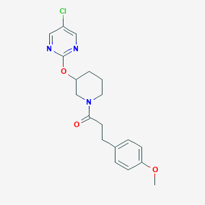 molecular formula C19H22ClN3O3 B2921412 1-(3-((5-氯嘧啶-2-基)氧基)哌啶-1-基)-3-(4-甲氧基苯基)丙-1-酮 CAS No. 2034498-97-8