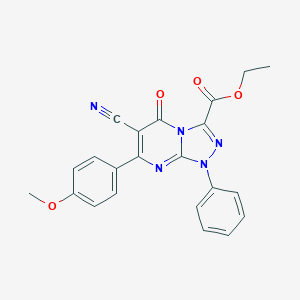 Ethyl 6-cyano-7-(4-methoxyphenyl)-5-oxo-1-phenyl-1,5-dihydro[1,2,4]triazolo[4,3-a]pyrimidine-3-carboxylate