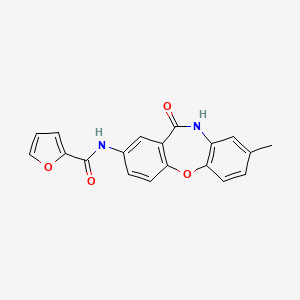 molecular formula C19H14N2O4 B2921421 N-(8-甲基-11-氧代-10,11-二氢二苯并[b,f][1,4]恶二杂环庚-2-基)呋喃-2-甲酰胺 CAS No. 922083-45-2