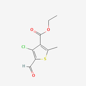molecular formula C9H9ClO3S B2921422 4-氯-5-甲酰基-2-甲硫代噻吩-3-甲酸乙酯 CAS No. 37479-76-8