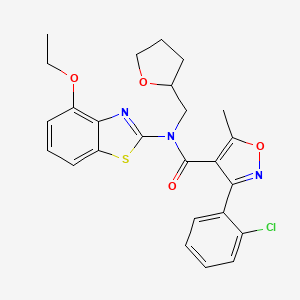 3-(2-chlorophenyl)-N-(4-ethoxybenzo[d]thiazol-2-yl)-5-methyl-N-((tetrahydrofuran-2-yl)methyl)isoxazole-4-carboxamide