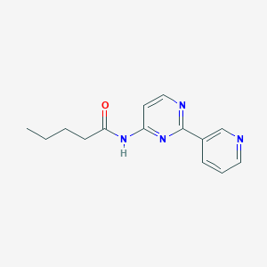 molecular formula C14H16N4O B2921433 N-[2-(3-pyridinyl)-4-pyrimidinyl]pentanamide CAS No. 866143-37-5