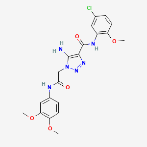5-amino-N-(5-chloro-2-methoxyphenyl)-1-{2-[(3,4-dimethoxyphenyl)amino]-2-oxoethyl}-1H-1,2,3-triazole-4-carboxamide