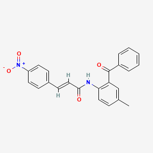 molecular formula C23H18N2O4 B2921437 (E)-N-(2-苯甲酰基-4-甲基苯基)-3-(4-硝基苯基)丙烯酰胺 CAS No. 1321966-66-8