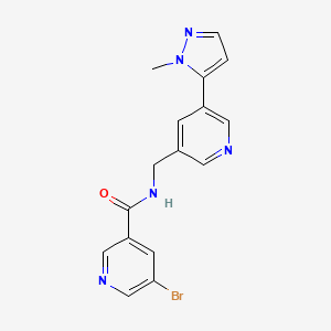 5-bromo-N-((5-(1-methyl-1H-pyrazol-5-yl)pyridin-3-yl)methyl)nicotinamide