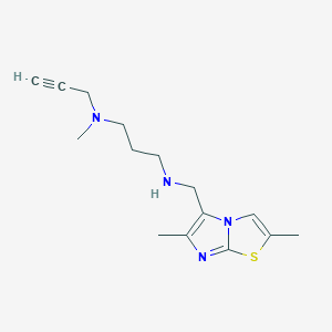 ({2,6-Dimethylimidazo[2,1-b][1,3]thiazol-5-yl}methyl)({3-[methyl(prop-2-yn-1-yl)amino]propyl})amine