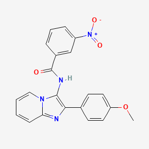 molecular formula C21H16N4O4 B2921451 N-[2-(4-methoxyphenyl)imidazo[1,2-a]pyridin-3-yl]-3-nitrobenzamide CAS No. 850930-20-0
