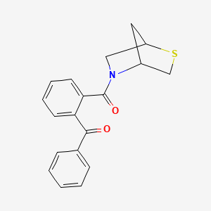 molecular formula C19H17NO2S B2921461 (2-(2-Thia-5-azabicyclo[2.2.1]heptane-5-carbonyl)phenyl)(phenyl)methanone CAS No. 2034552-46-8