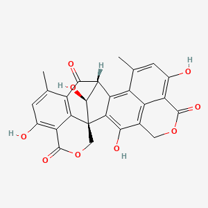 molecular formula C26H18O9 B2921467 Bacillosporin B CAS No. 76706-62-2