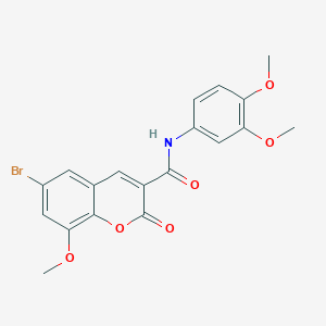 6-bromo-N-(3,4-dimethoxyphenyl)-8-methoxy-2-oxo-2H-chromene-3-carboxamide