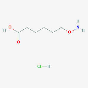 molecular formula C6H14ClNO3 B2921490 6-(Aminooxy)hexanoic acid hydrochloride CAS No. 511545-79-2