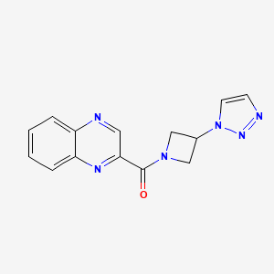 (3-(1H-1,2,3-triazol-1-yl)azetidin-1-yl)(quinoxalin-2-yl)methanone