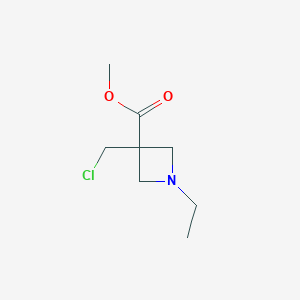 molecular formula C8H14ClNO2 B2921500 3-(氯甲基)-1-乙基氮杂环丁烷-3-羧酸甲酯 CAS No. 2225154-16-3