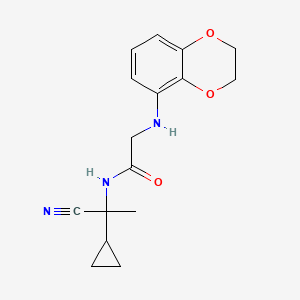 molecular formula C16H19N3O3 B2921503 N-(1-cyano-1-cyclopropylethyl)-2-[(2,3-dihydro-1,4-benzodioxin-5-yl)amino]acetamide CAS No. 1241210-85-4