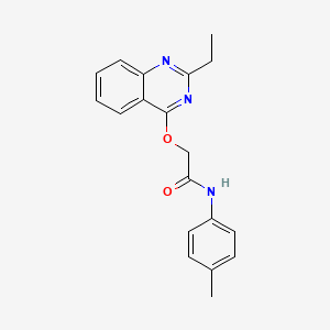 molecular formula C19H19N3O2 B2921507 2-[(2-乙基喹唑啉-4-基)氧基]-N-(4-甲苯基)乙酰胺 CAS No. 1110979-69-5