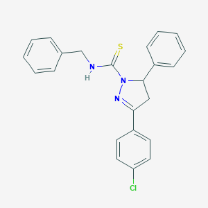molecular formula C23H20ClN3S B292151 N-benzyl-3-(4-chlorophenyl)-5-phenyl-4,5-dihydro-1H-pyrazole-1-carbothioamide 