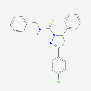 N-benzyl-3-(4-chlorophenyl)-5-phenyl-4,5-dihydro-1H-pyrazole-1-carbothioamide