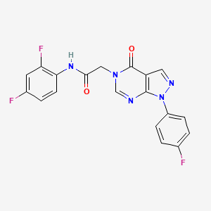 molecular formula C19H12F3N5O2 B2921510 N-(2,4-difluorophenyl)-2-[1-(4-fluorophenyl)-4-oxopyrazolo[3,4-d]pyrimidin-5-yl]acetamide CAS No. 852450-44-3