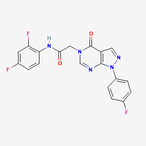 molecular formula C19H12F3N5O2 B2921510 N-(2,4-二氟苯基)-2-[1-(4-氟苯基)-4-氧代吡唑并[3,4-d]嘧啶-5-基]乙酰胺 CAS No. 852450-44-3