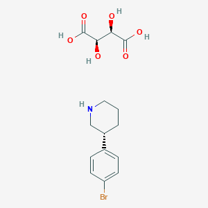 (3R)-3-(4-Bromophenyl)piperidine;(2R,3R)-2,3-dihydroxybutanedioic acid