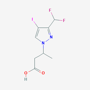 3-[3-(difluoromethyl)-4-iodo-1H-pyrazol-1-yl]butanoic acid