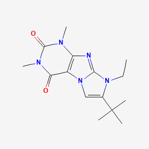 molecular formula C15H21N5O2 B2921530 7-(tert-butyl)-8-ethyl-1,3-dimethyl-1H-imidazo[2,1-f]purine-2,4(3H,8H)-dione CAS No. 919032-19-2