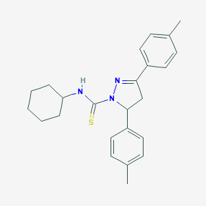 N-cyclohexyl-3,5-bis(4-methylphenyl)-4,5-dihydro-1H-pyrazole-1-carbothioamide