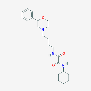molecular formula C22H33N3O3 B2921548 N1-cyclohexyl-N2-(4-(2-phenylmorpholino)butyl)oxalamide CAS No. 954027-28-2