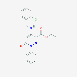 Ethyl 4-((2-chlorobenzyl)amino)-6-oxo-1-(p-tolyl)-1,6-dihydropyridazine-3-carboxylate