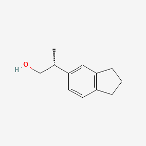 molecular formula C12H16O B2921555 (2R)-2-(2,3-Dihydro-1H-inden-5-yl)propan-1-ol CAS No. 2248172-50-9