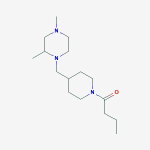 molecular formula C16H31N3O B2921557 1-(4-((2,4-Dimethylpiperazin-1-yl)methyl)piperidin-1-yl)butan-1-one CAS No. 1421450-09-0