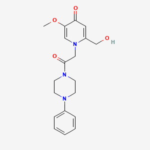 2-(hydroxymethyl)-5-methoxy-1-(2-oxo-2-(4-phenylpiperazin-1-yl)ethyl)pyridin-4(1H)-one