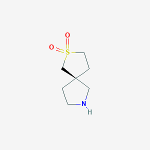 molecular formula C7H13NO2S B2921564 (5S)-2lambda6-Thia-7-azaspiro[4.4]nonane 2,2-dioxide CAS No. 1340417-29-9