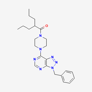 molecular formula C23H31N7O B2921568 1-(4-(3-benzyl-3H-[1,2,3]triazolo[4,5-d]pyrimidin-7-yl)piperazin-1-yl)-2-propylpentan-1-one CAS No. 920207-51-8