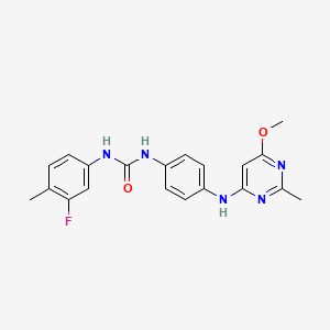 1-(3-Fluoro-4-methylphenyl)-3-(4-((6-methoxy-2-methylpyrimidin-4-yl)amino)phenyl)urea