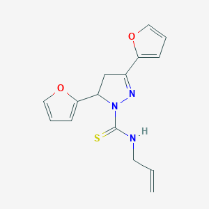 N-allyl-3,5-di(2-furyl)-4,5-dihydro-1H-pyrazole-1-carbothioamide