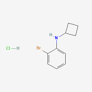 molecular formula C10H13BrClN B2921575 2-Bromo-N-cyclobutylaniline hydrochloride CAS No. 2225136-23-0