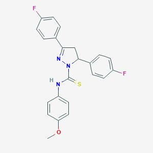 3,5-bis(4-fluorophenyl)-N-(4-methoxyphenyl)-4,5-dihydro-1H-pyrazole-1-carbothioamide