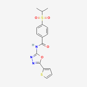 4-(isopropylsulfonyl)-N-(5-(thiophen-2-yl)-1,3,4-oxadiazol-2-yl)benzamide