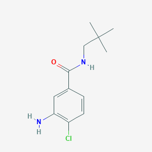 molecular formula C12H17ClN2O B2921590 3-amino-4-chloro-N-neopentylbenzamide CAS No. 1250313-15-5