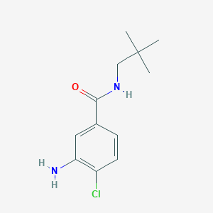 molecular formula C12H17ClN2O B2921590 3-氨基-4-氯-N-新戊基苯甲酰胺 CAS No. 1250313-15-5